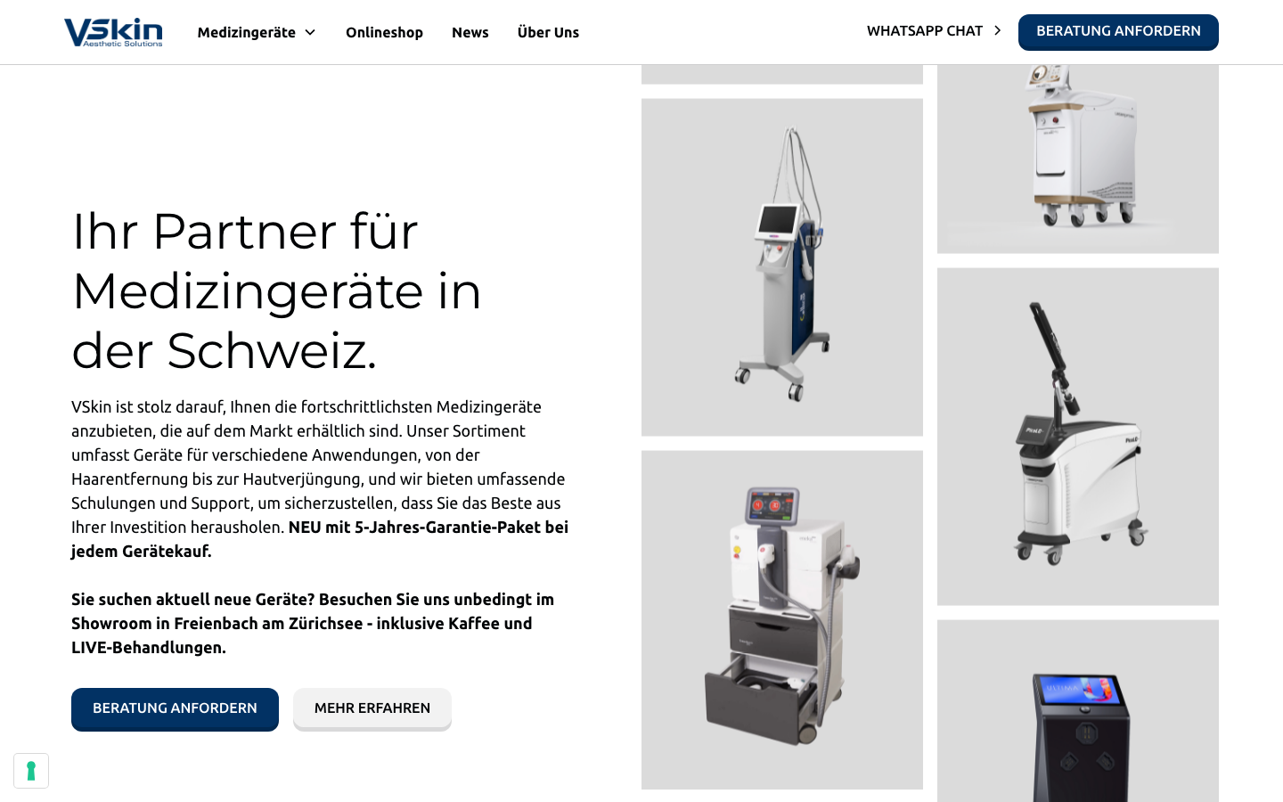 Webshop & Relaunch für Medizingeräte