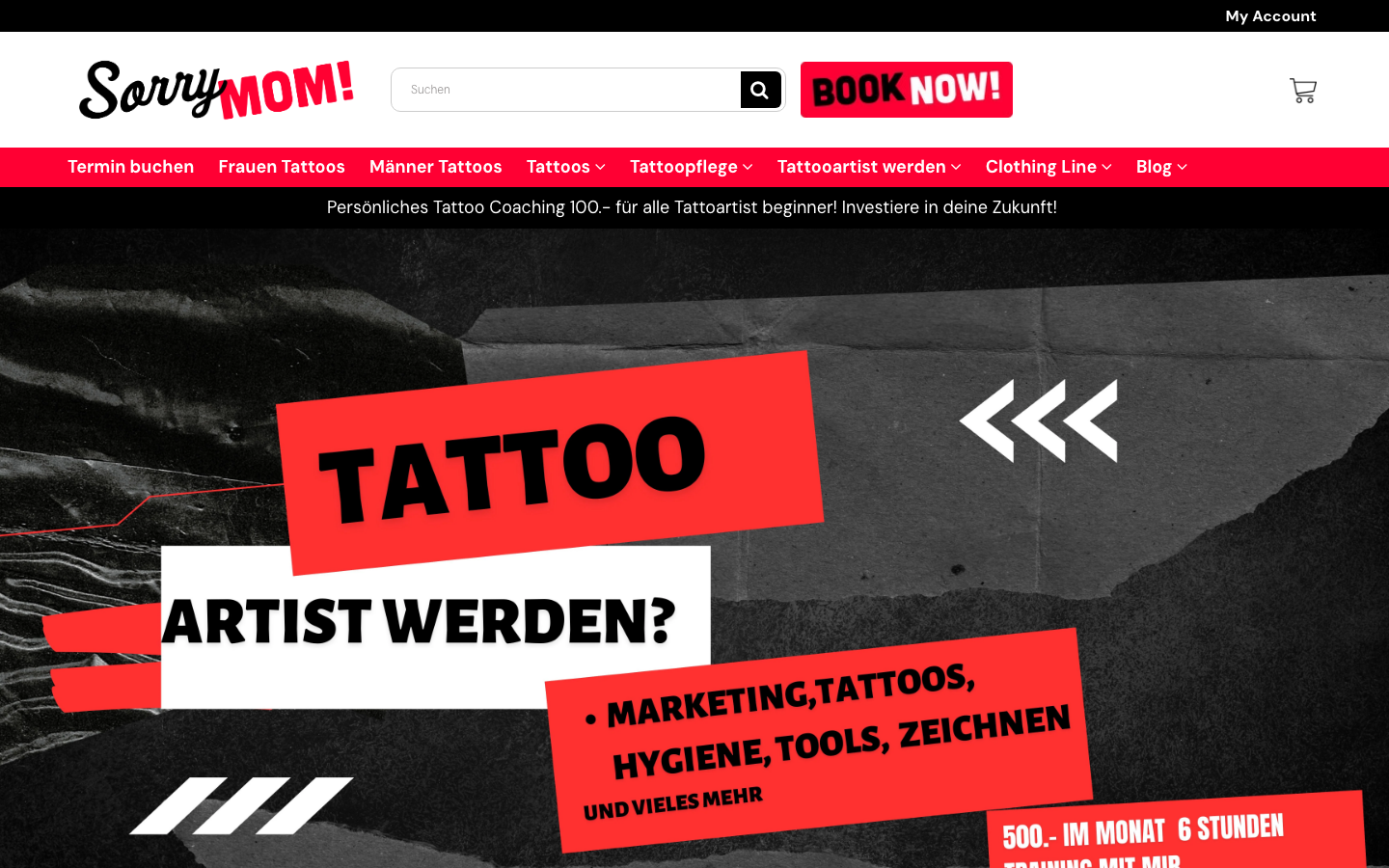 E-Commerce für Tattoo-Studio