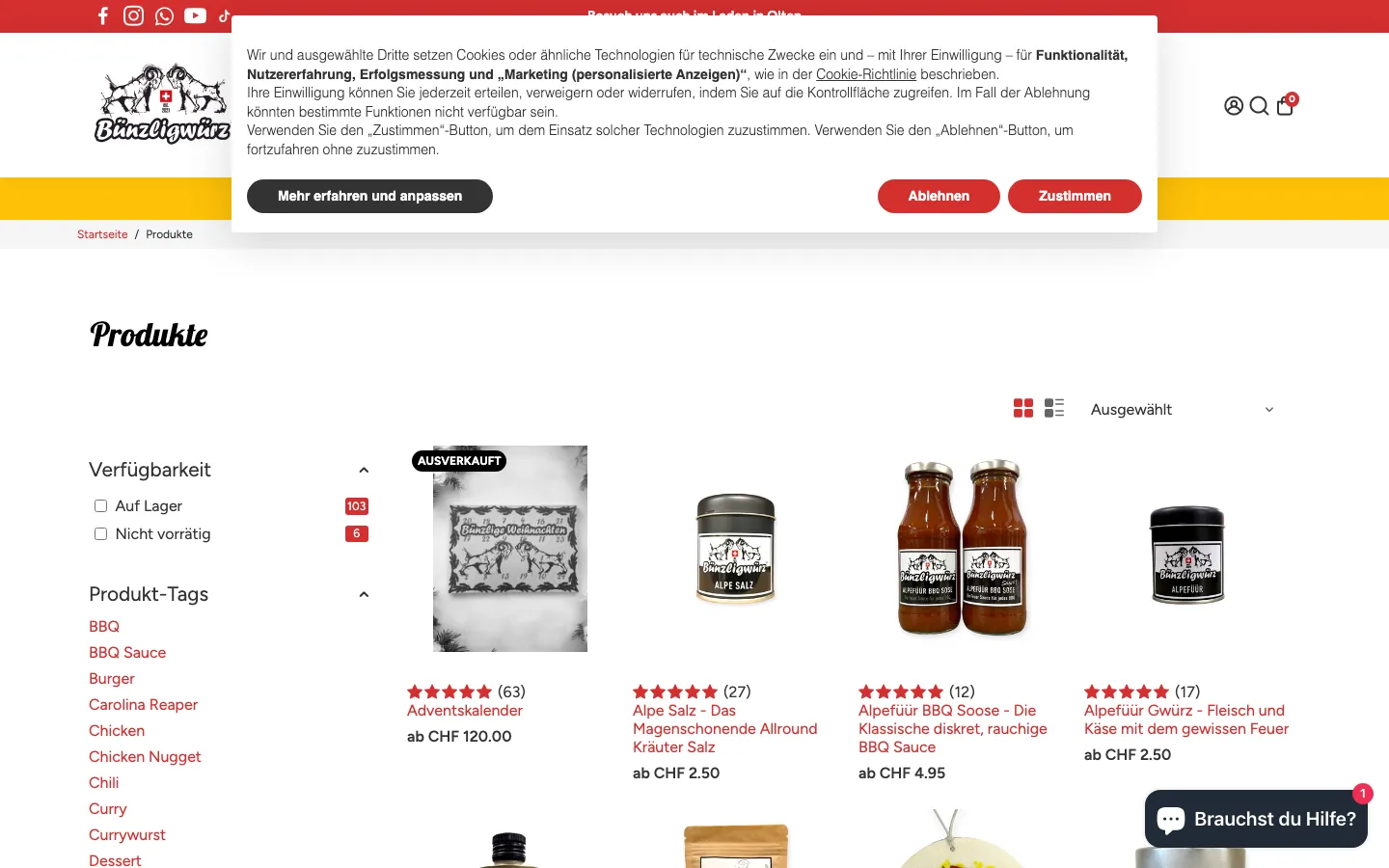 Produktkatalog — übersichtliche Shopify-Produktübersicht